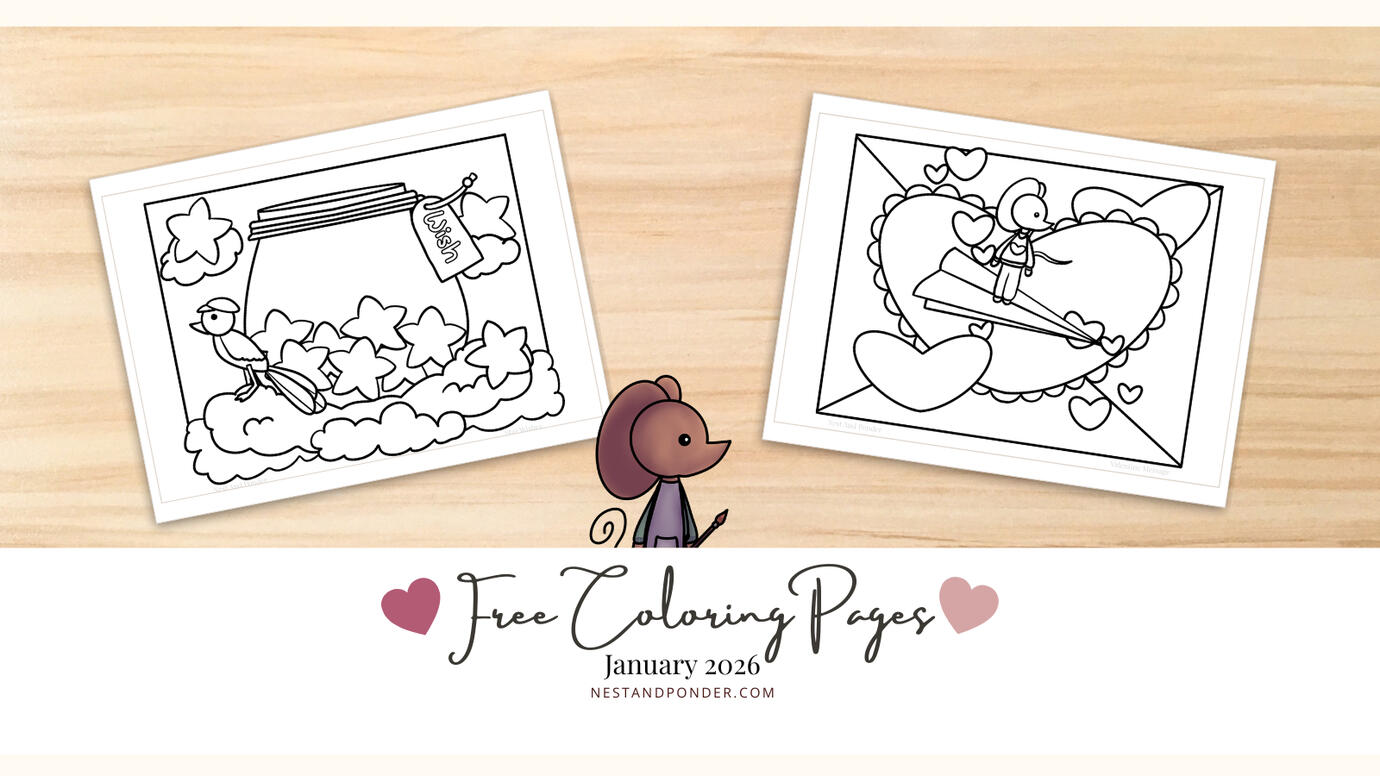 Nest And Ponder Free Coloring Pages