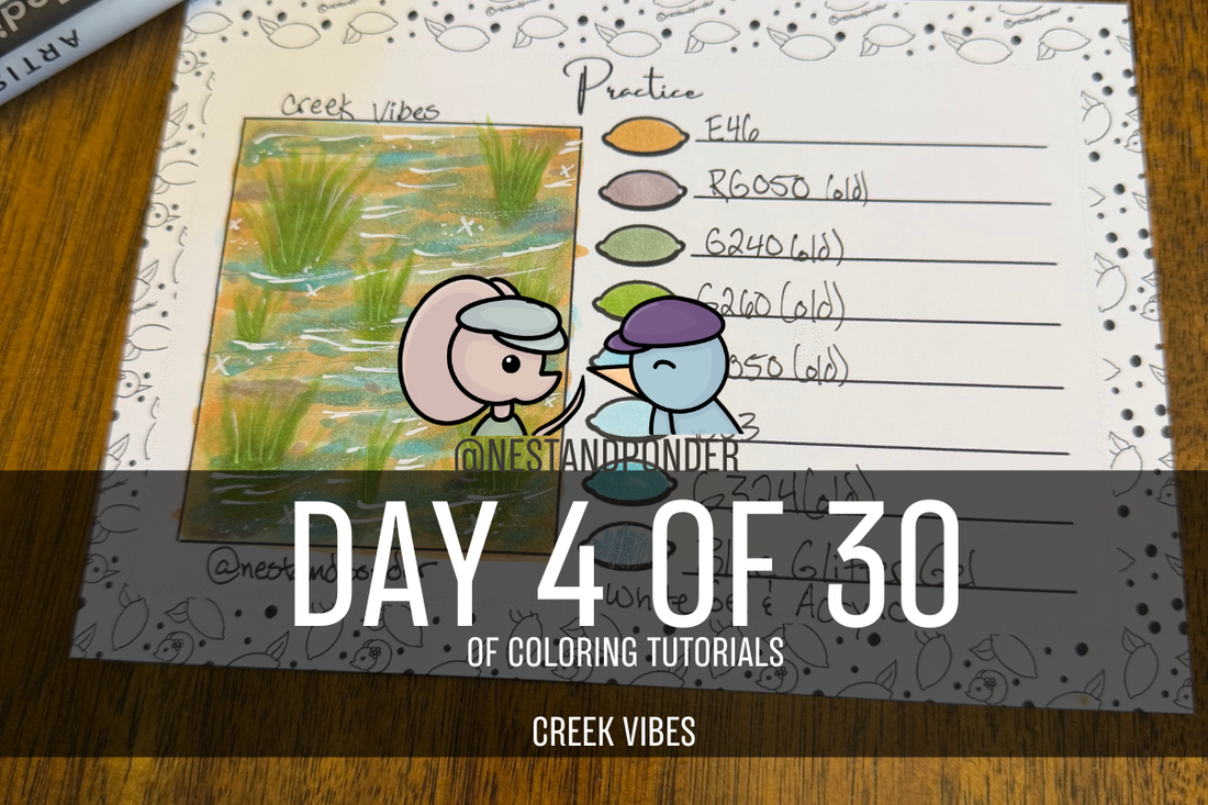 Creek Coloring Tutorial - Day 4 of 30 Coloring Techniques