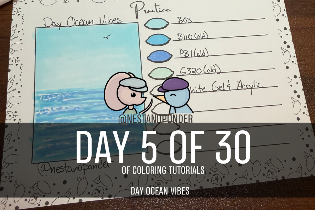 Day Ocean Coloring Tutorial - Day 5 of 30 Coloring Techniques