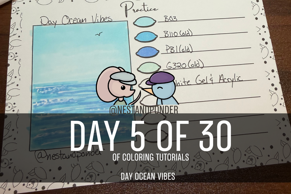 Day Ocean Coloring Tutorial - Day 5 of 30 Coloring Techniques