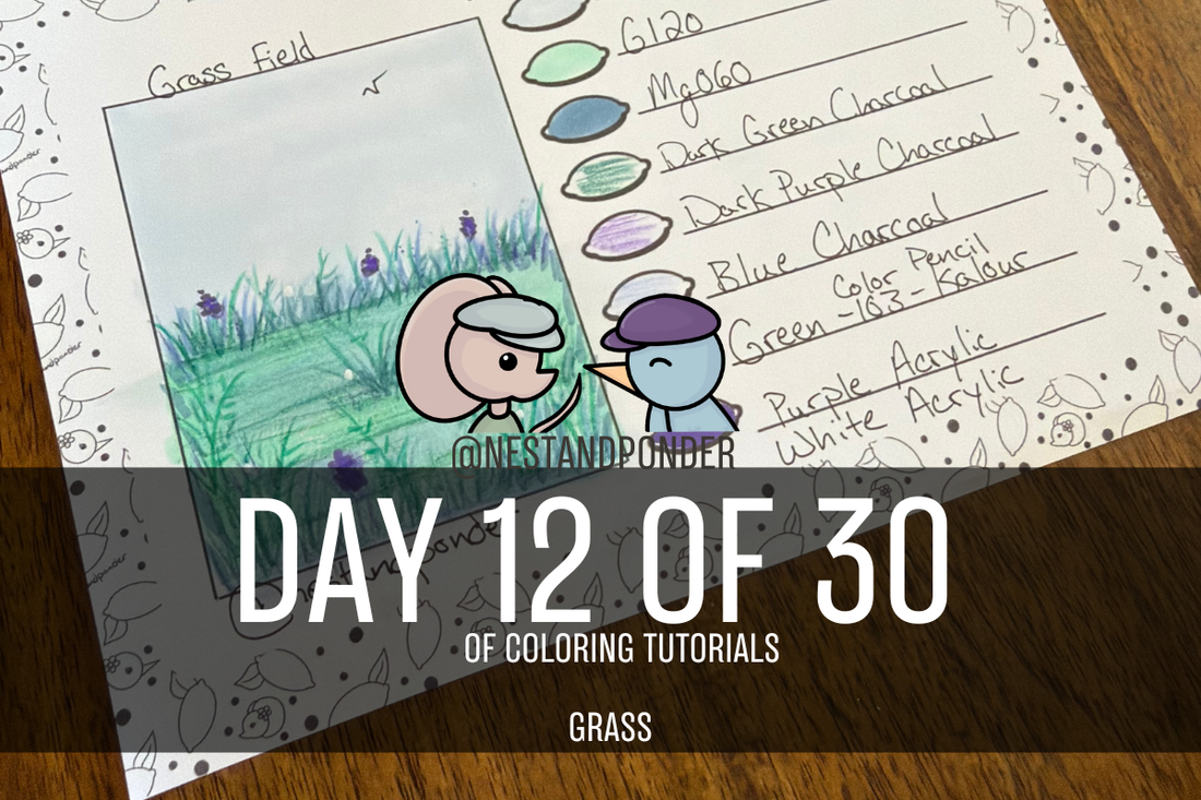 Grass Coloring Tutorial - Day 12 of 30 Coloring Techniques