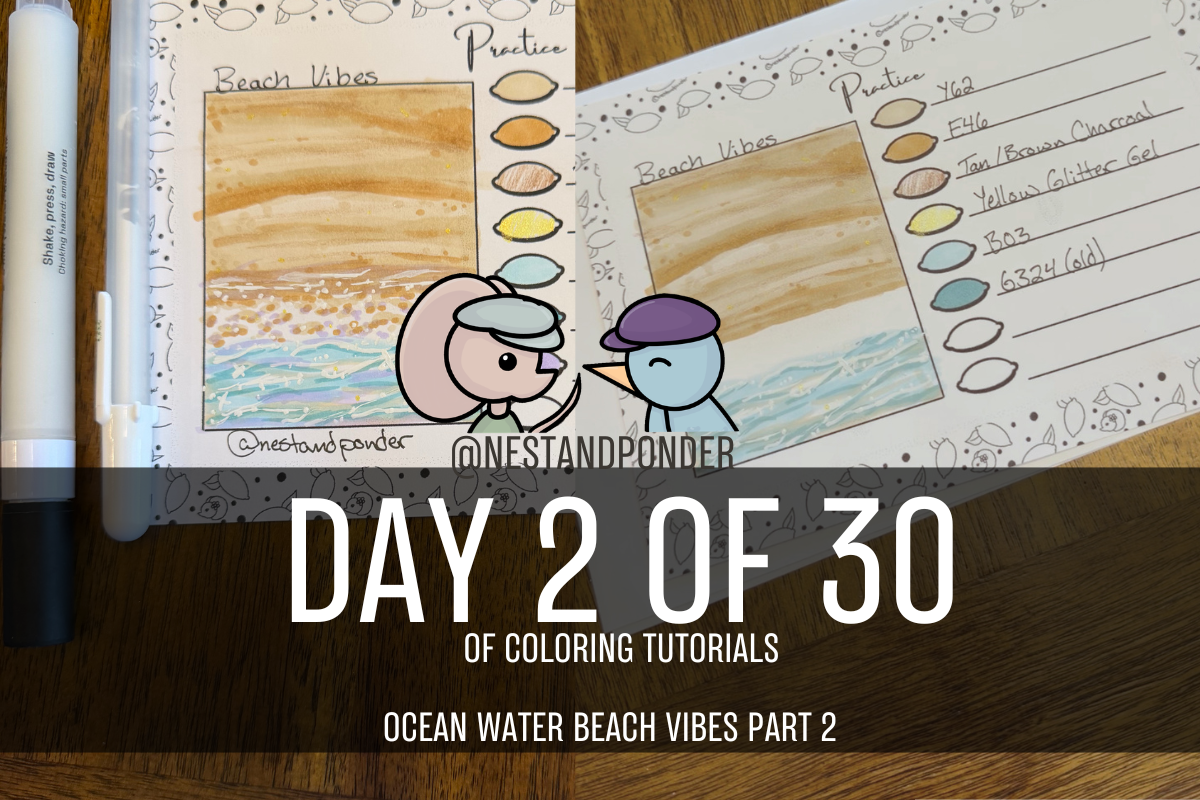 Ocean Water Coloring Tutorial - Day 2 of 30 Coloring Techniques