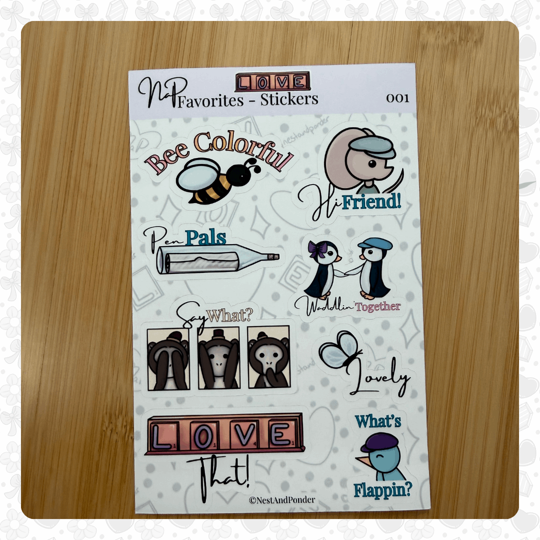001 NaP Favorites Sticker Sheet