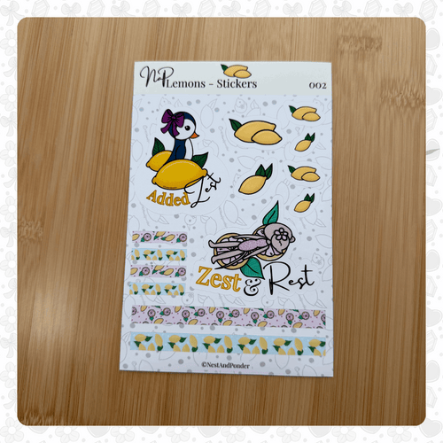 002 Lemon Sticker Sheet