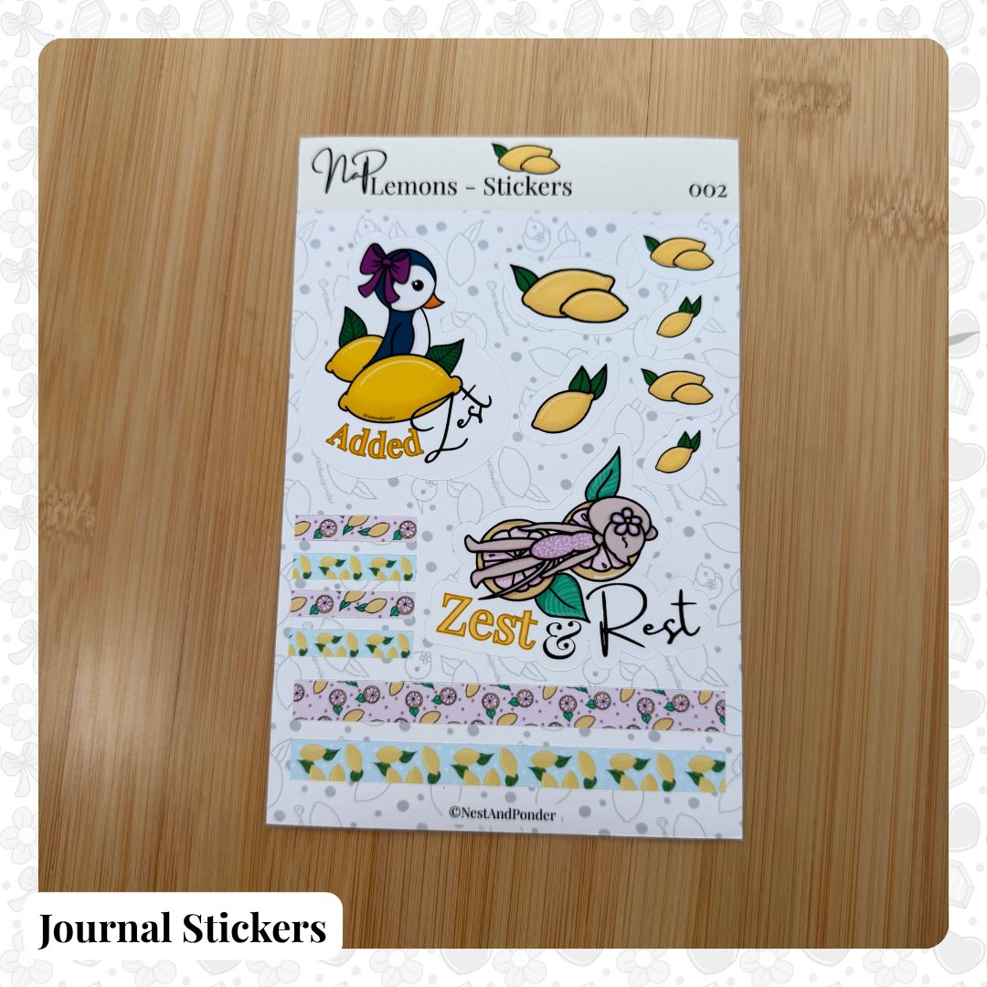 002 Lemon Sticker Sheet
