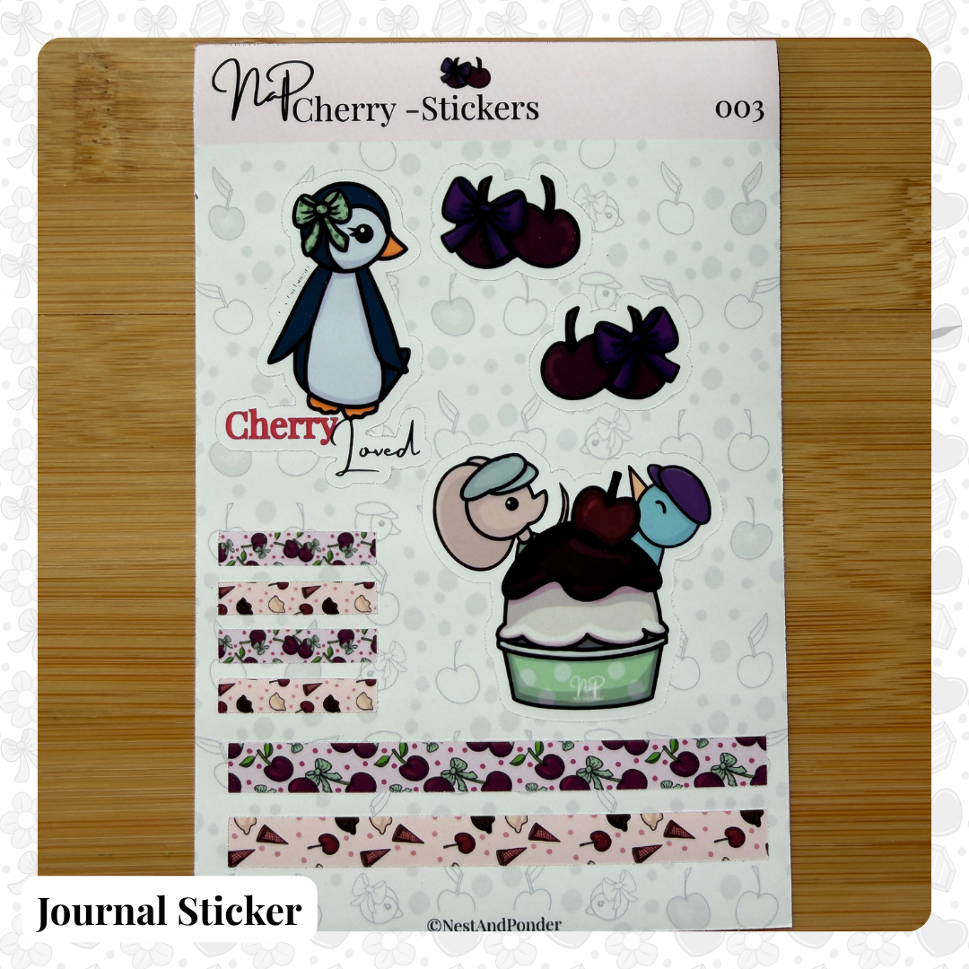 003 Cherry Sticker Sheet