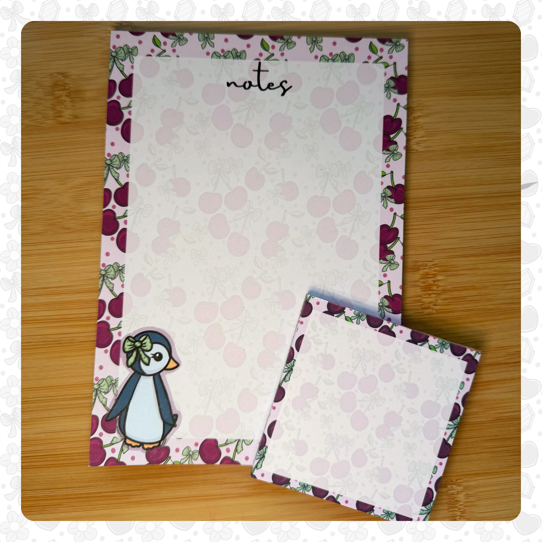 Cherries And Bows Notepad Bundle