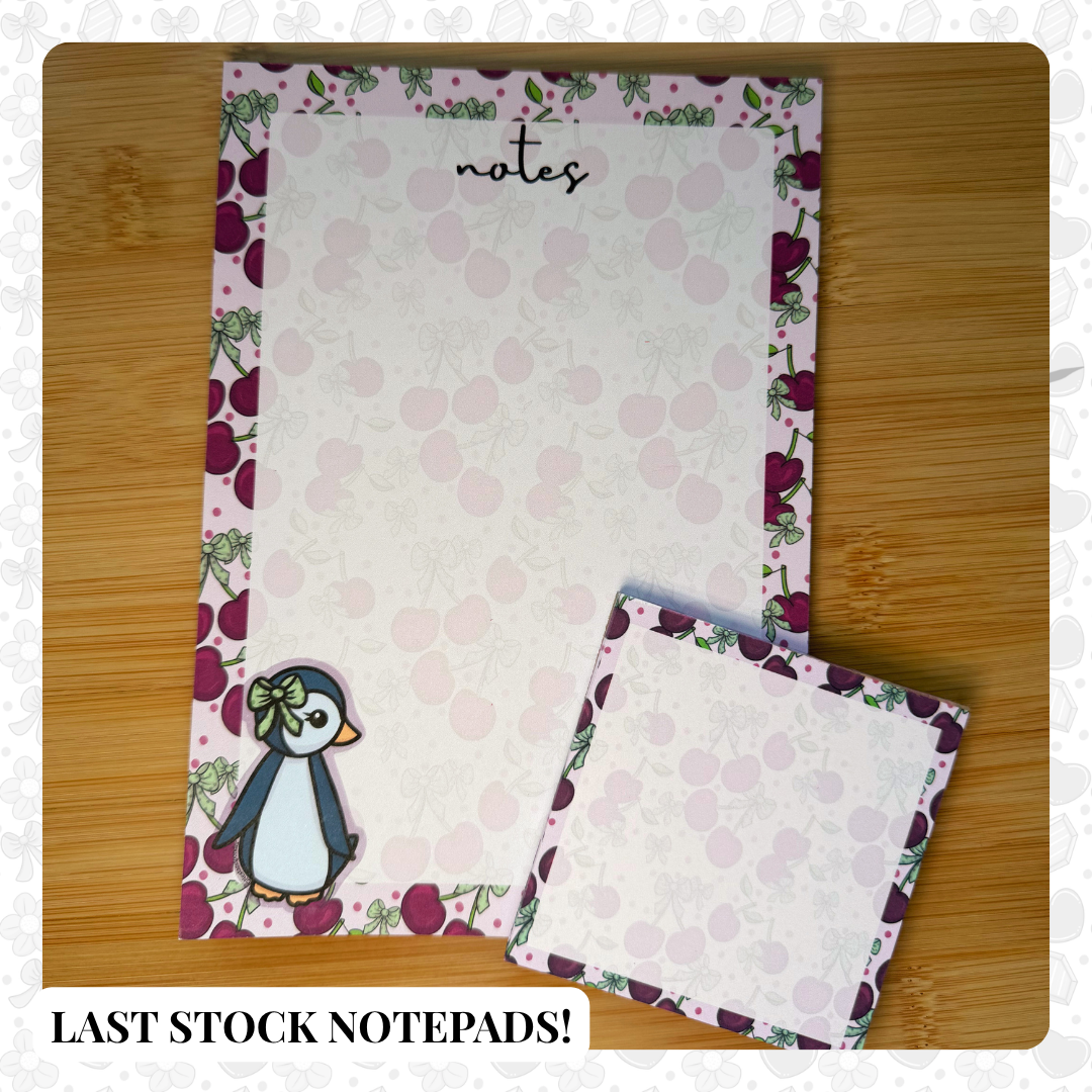 Bow And Cherries Notepad Bundle
