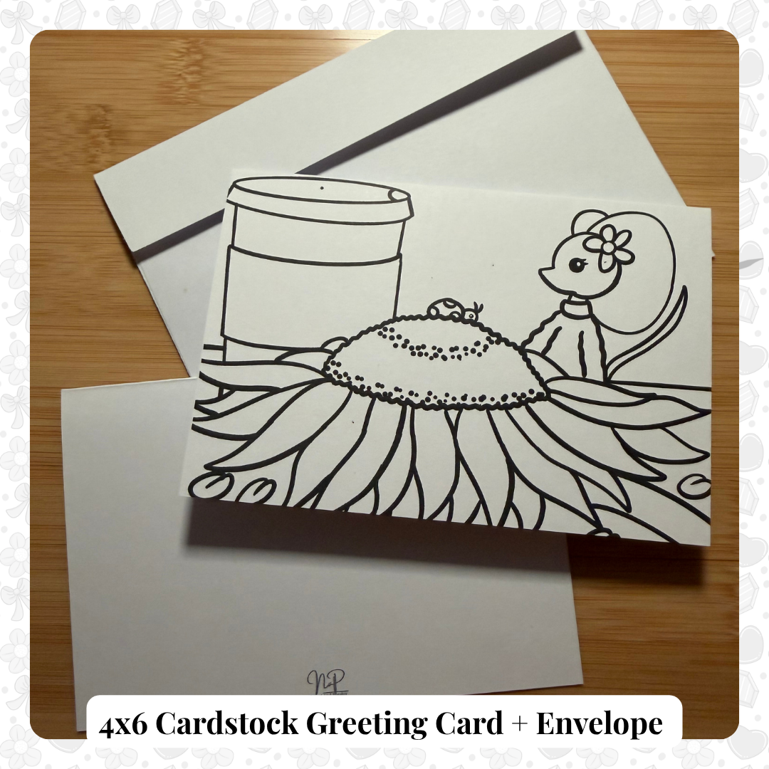 Java And Sunflower Greeting Card
