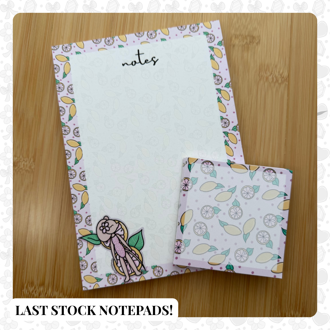 Mabel Pink Lemon Splash Notepad & Mini Bundle