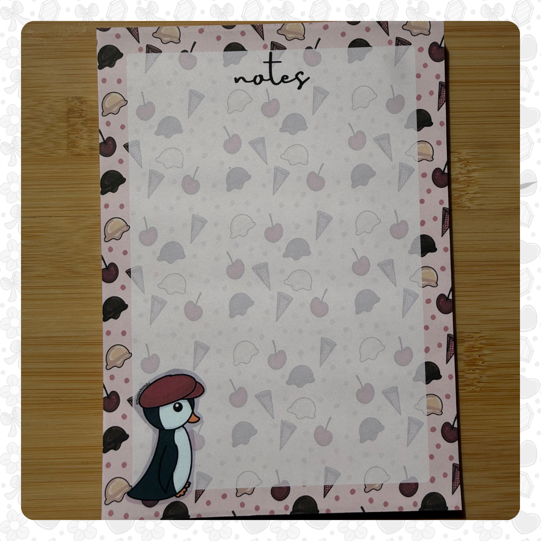 Percy Ice Cream Cherries Notepad