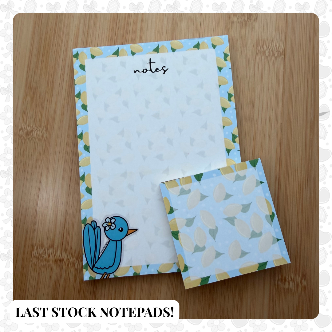 Posie Blue Lemon Notepad & Mini Bundle